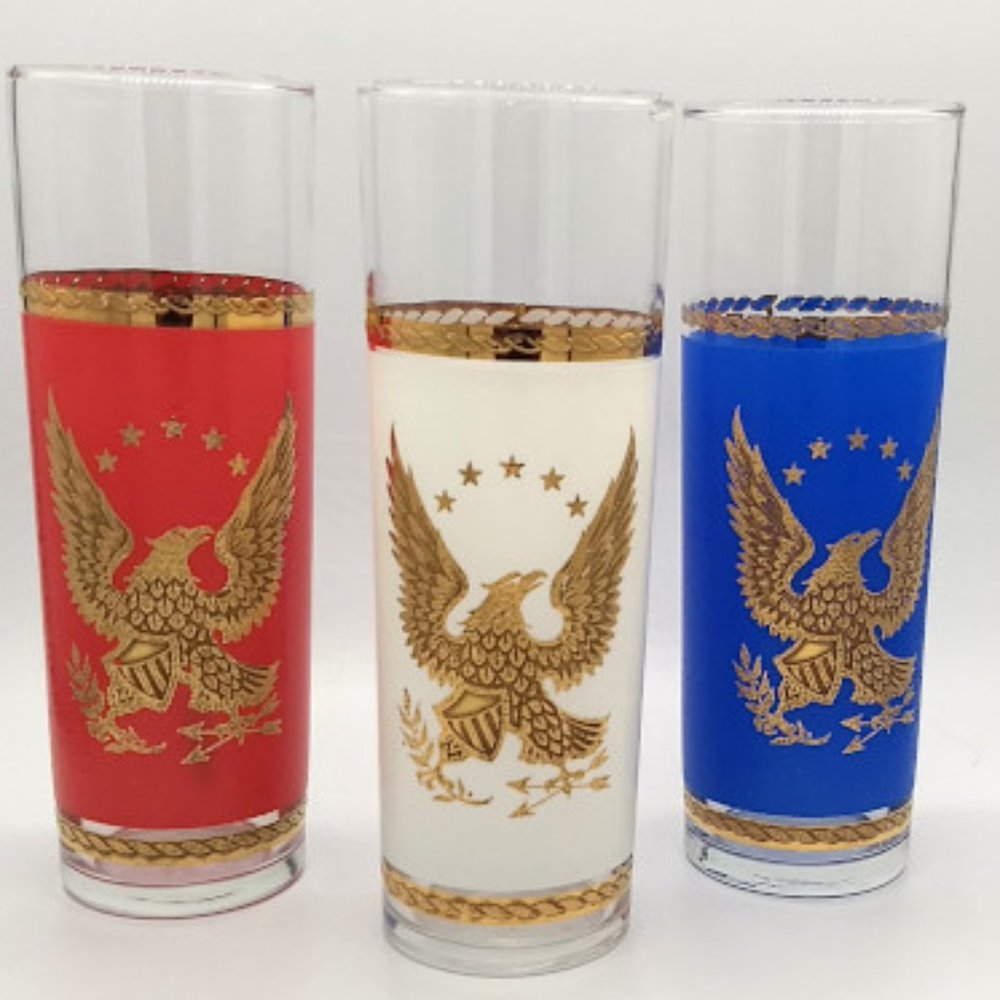 Vintage Barware - Patriotic Highball Glasses by Libby Glass